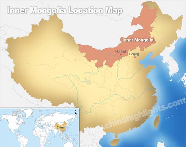 Inner Mongolia Location Map
